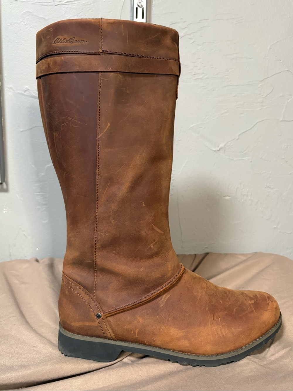 Eddie Bauer Chestnut Leather Tall Pull-On Boots - Picture 3 of 16